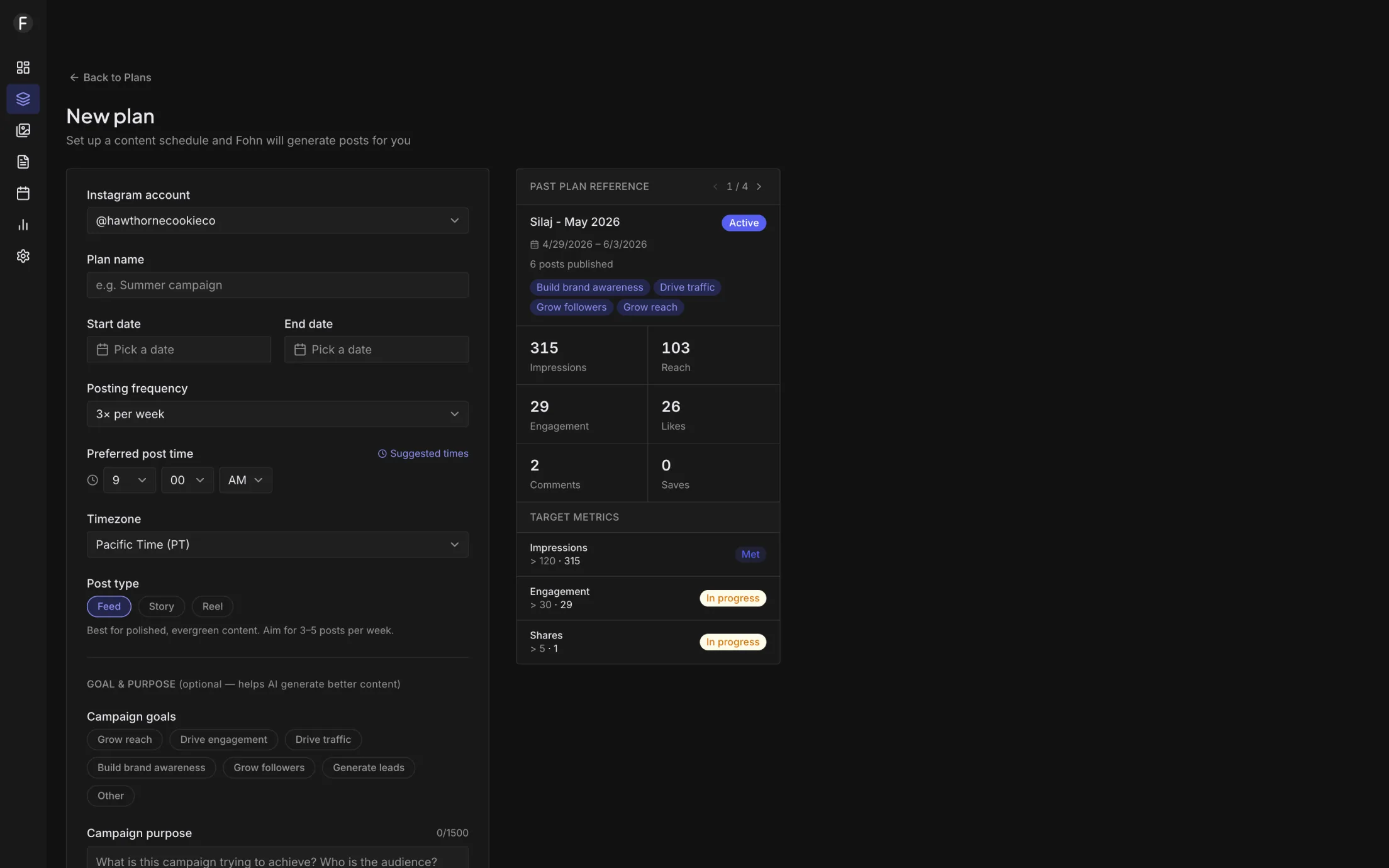 Build a full campaign from your assets in minutes.